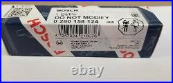 4 new Genuine Authentic Bosch 0280158124 fuel injectors, made in Germany
