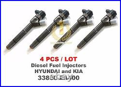 4PCS Bosch CRDI Diesel Fuel Injector 33800-2A400, 0445110255