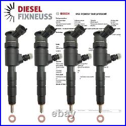 4x Injector 0445110252 Citroen C2 C3 Nemo Peugeot 206 207 1.4 HDI 9656588980