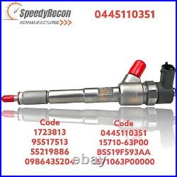 Bosch Fuel Injector 10-18 Alfa Romeo Citroen Fiat 1.3CDTI 0445110351 0986435204