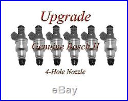 Bosch Upgrade Fuel Injector Set 4-hole Nozzle Flow Matched (6) 85-97 Bmw 2.5