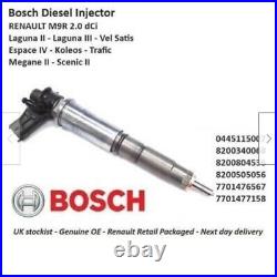 Brand New Genuine Vauxhall Bosch Diesel Fuel Injector 0445115007 2.0 DCI M9R