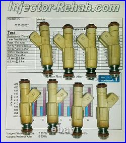 Cleaned & Flow Tested 36LB FUEL INJECTORS MUSTANG CAMARO CORVETTE EV1 4 HOLE 8