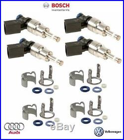 For Audi A3 4 TT VW GTI Jetta 2.0L Set of 4 Fuel Injectors Bosch+Seal Kit OES