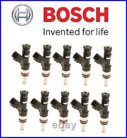 For BMW M5 M6 2006-2010 Set of 10 Fuel Injectors OEM Bosch 0-280-158-036