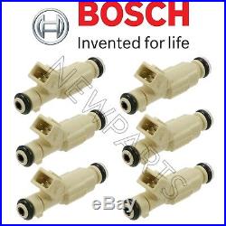 For Porsche 911 Boxter Set of 6 White Fuel Injectors OEM Bosch 0 280 156 053