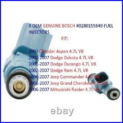 Oem Bosch 12 Hole Upgraded Fuel Injectors 2001-2007 Jeep Dodge Chrysler 4.7l V8