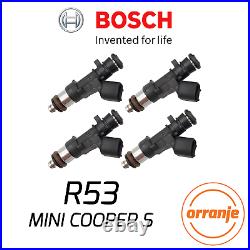 R53 MINI Cooper S JCW GP Genuine Bosch 380cc Fuel Injectors Full Set of 4
