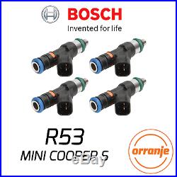 R53 MINI Cooper S JCW GP Genuine Bosch 550cc Fuel Injectors Full Set of 4