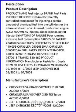 Remanufactured New bosch DI393 fuel injector